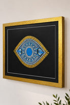 El Yapımı Nazar Desenli Seramik Duvar Tablosu, 40x30 Cm - 0