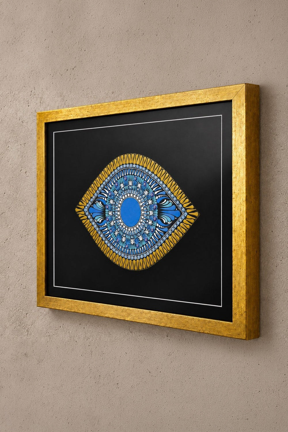 El Yapımı Nazar Desenli Seramik Duvar Tablosu, 40x30 Cm - 3