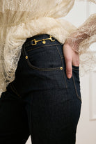 Victoria İspanyol Paça Denim Pantolon - Lacivert - 2