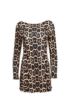 Almeida Leopar Desenli Mini Elbise - 0