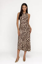 Virena Etek, Kahverengi Zebra Desenli - 0