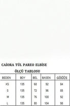 Caiora Uzun Tül Pareo Elbise, Beyaz - 4