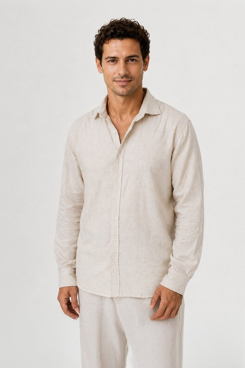 Floma Erkek Gömlek, Keten Karışımlı - Regular Fit - 8
