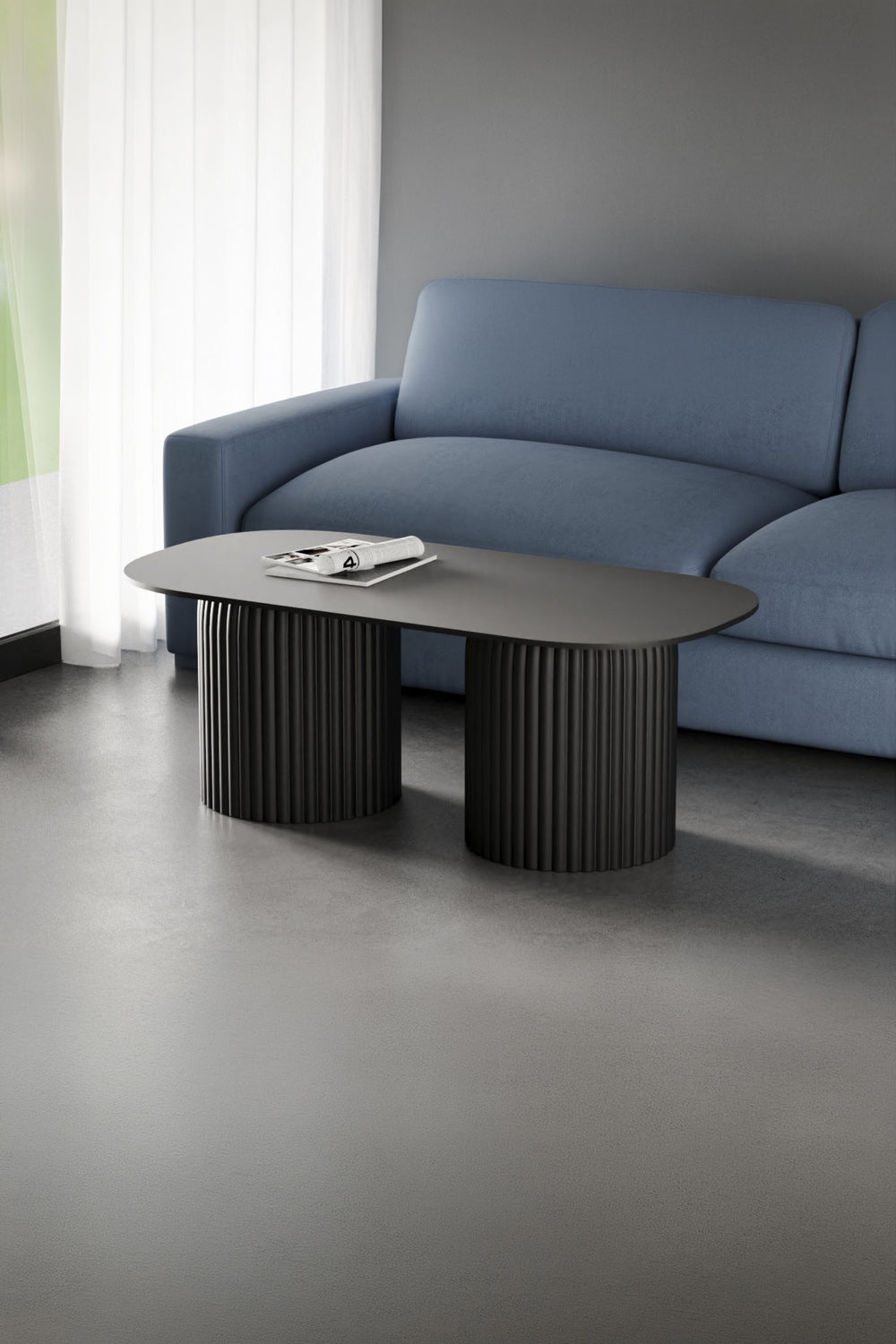 Seton Orta Sehpa, Siyah - 100x55 Cm - 0