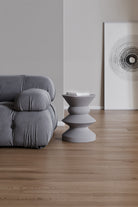 Adella Yan Sehpa, Platin Gri - 39 Cm Çap - 0