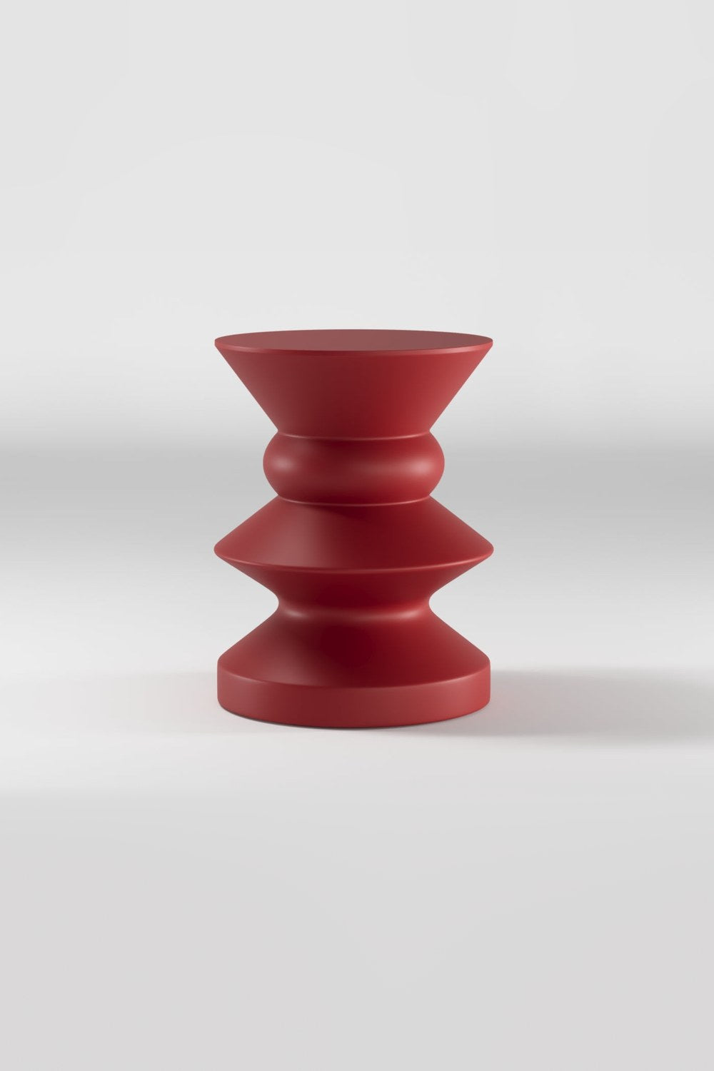 Adella Yan Sehpa, Rubin Kırmızı - 39 Cm Çap - 0