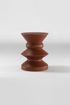 Adella Yan Sehpa, Zeytin Kahvesi - 39 Cm Çap - 0