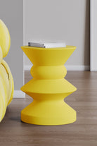 Adella Yan Sehpa, Çinko Sarı - 39 Cm Çap - 0