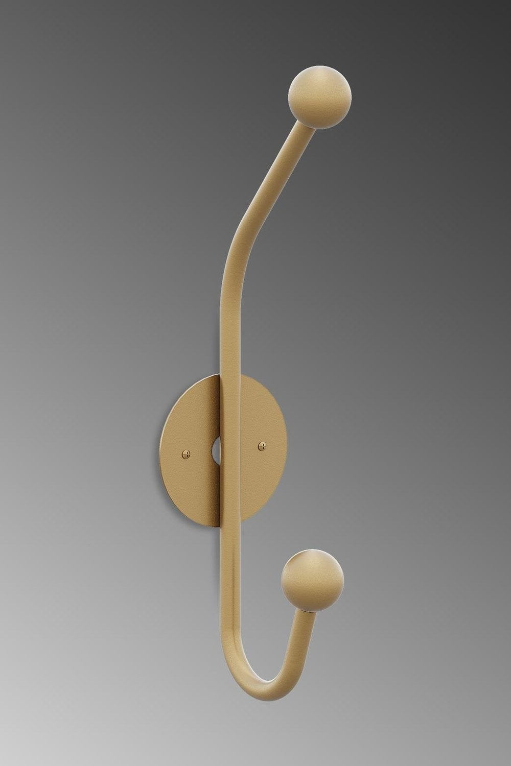 Dekoratif Metal Askılık, Parlak Gold - 6x9x24 Cm - 1
