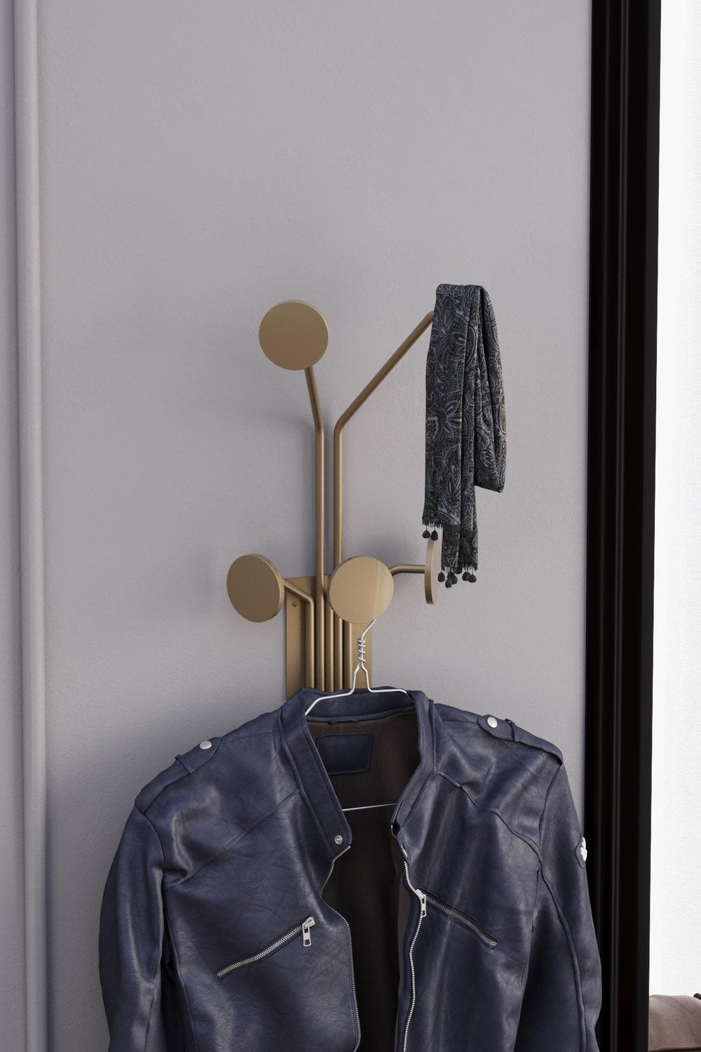 Dekoratif Metal Askılık, Parlak Gold - 24x16x40 Cm - 0