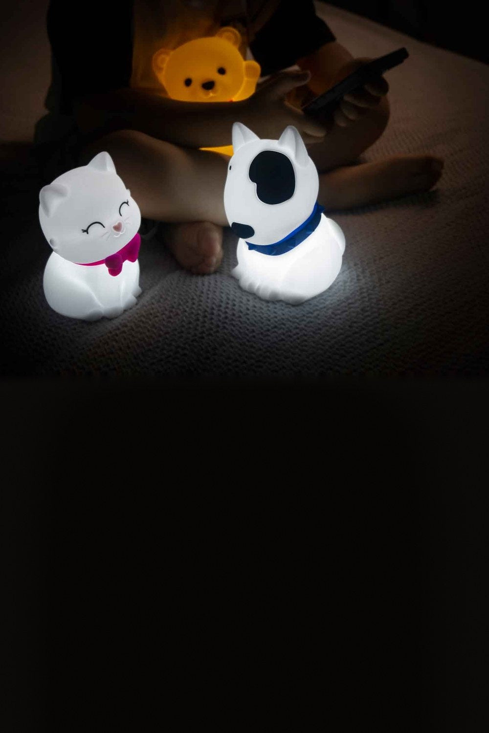 Silikon Gece Lambası Köpek Bob Beyaz - 8