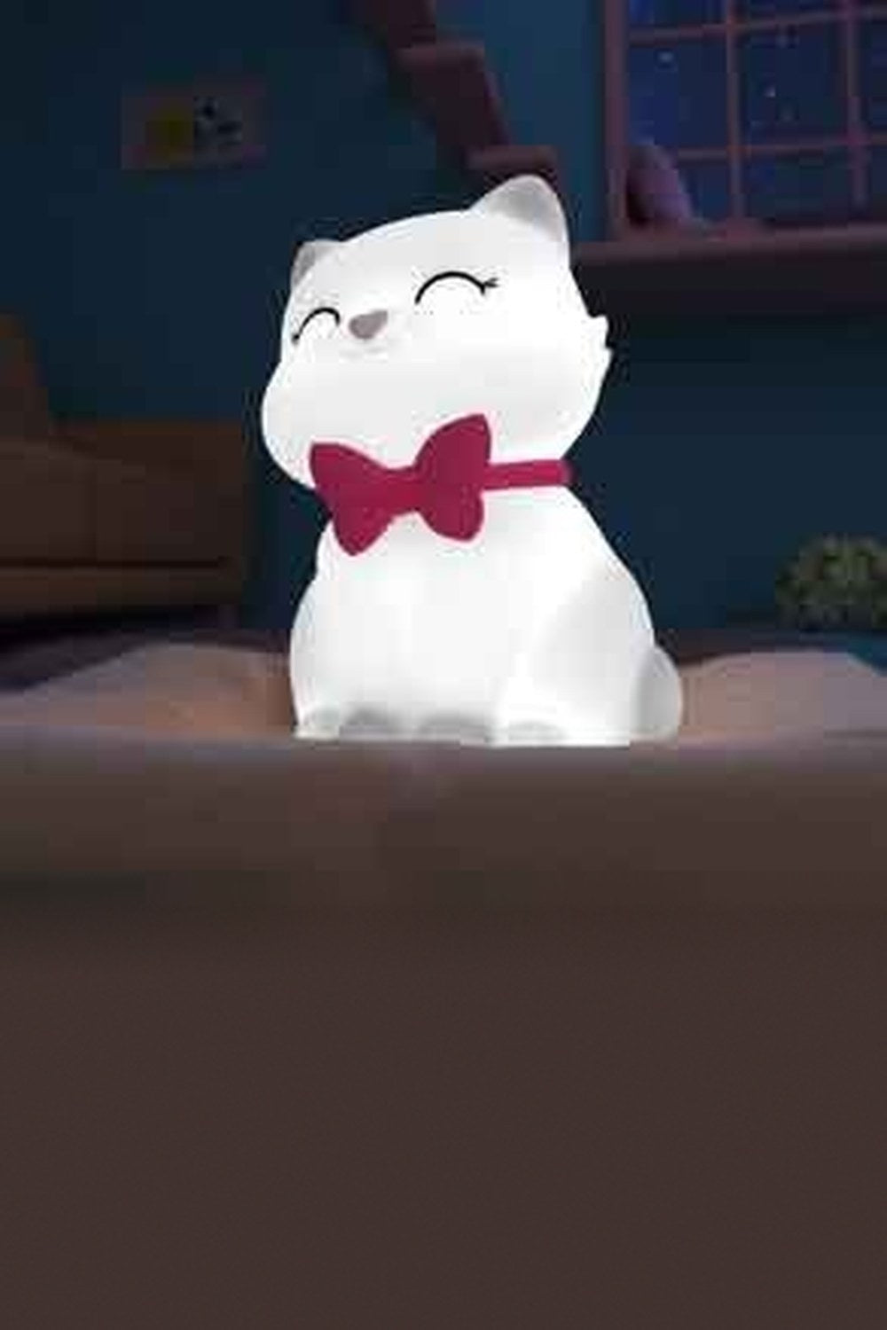 Silikon Gece Lambası Kedi Tosh Beyaz - 2