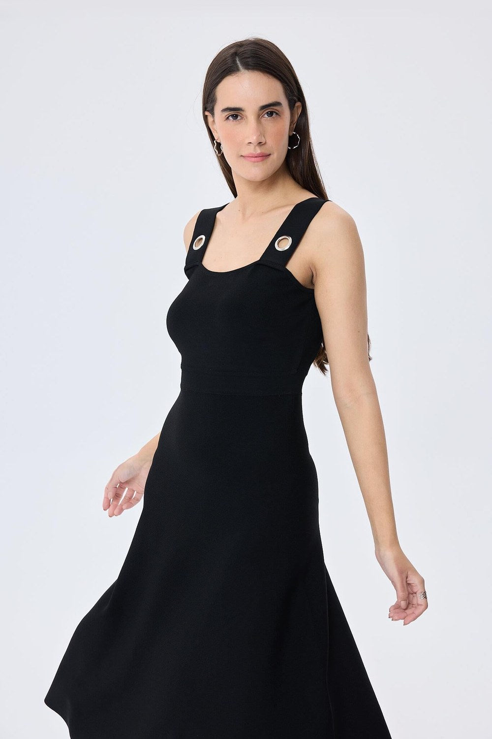 Madison Kadın Yazlık Rayon Triko Elbise Siyah - 2