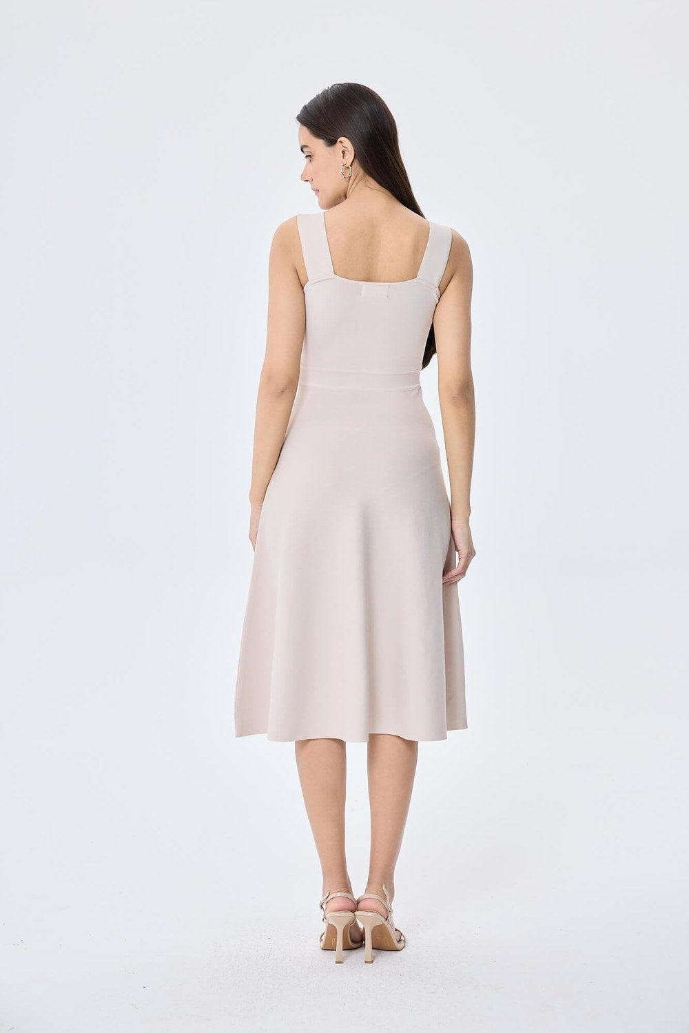 Madison Kadın Yazlık Rayon Triko Elbise Taş - 8