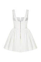 Leanne Saten Mini Elbise Lily White - 8
