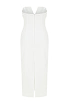 Miora Krep Midi Elbise Vanilla Ice - 6