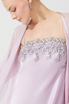 Zen İpek Uzun Sabahlık, Pembe - 1