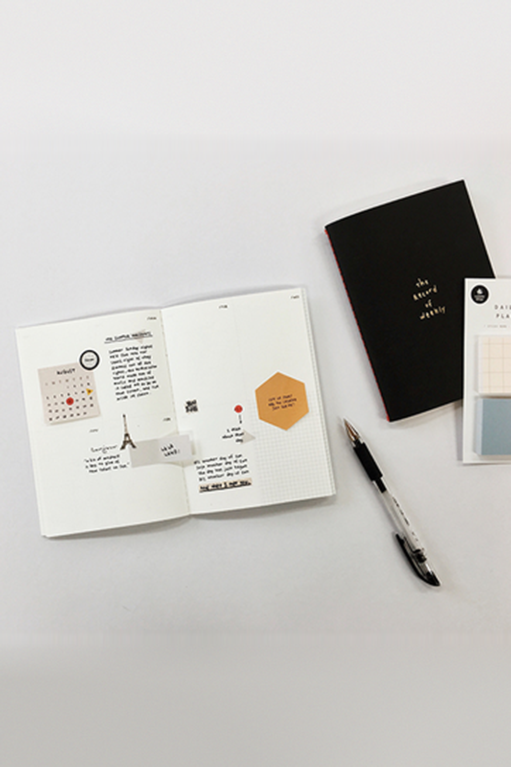 Design The Record Of Weekly Haftalık Tarihsiz Defter Beyaz - 1