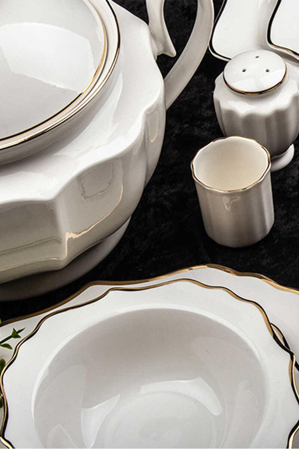 Aryıldız 60 Parça Gold Porselen Yemek Takımı 34000 - 1