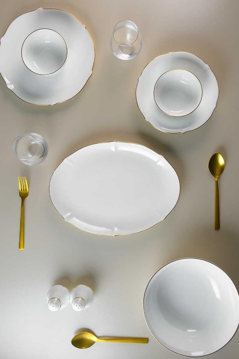 Magnolia Gold 60 Parça 12 Kişilik Porselen Yemek Takımı - 0
