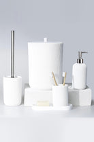Lydia Beyaz 5 Parça Polyester Banyo Seti - 2
