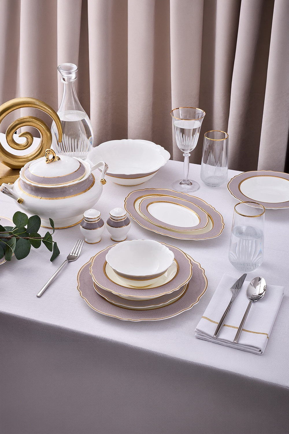 Aryıldız Majestic 60 Parça 12 Kişilik Porselen Yemek Takımı Ar261347 - 0