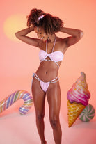 Mia Parlak Kumaşlı Bikini Altı, Pembe - 0