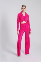 Crop Model Düğme Kapamalı Comfy Crop Gömlek Pembe - 3
