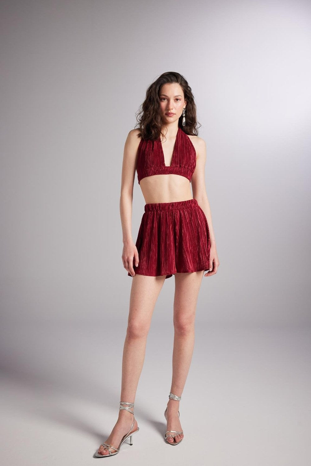 Beli Lastikli Bağlamalı Comfy Büstiyer Bordo - 4