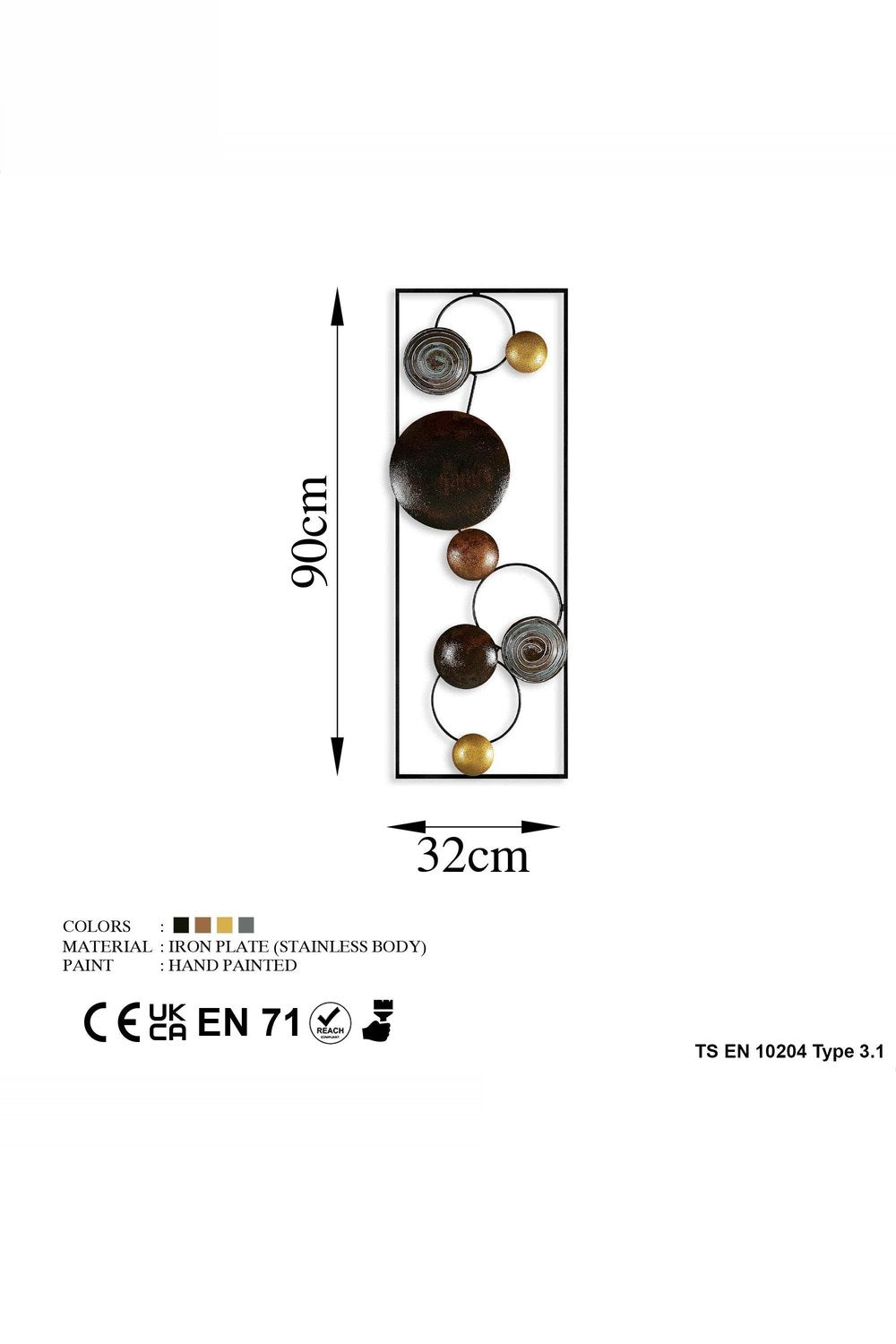 Bys-123 Dekoratif Metal Duvar Tablosu - 6