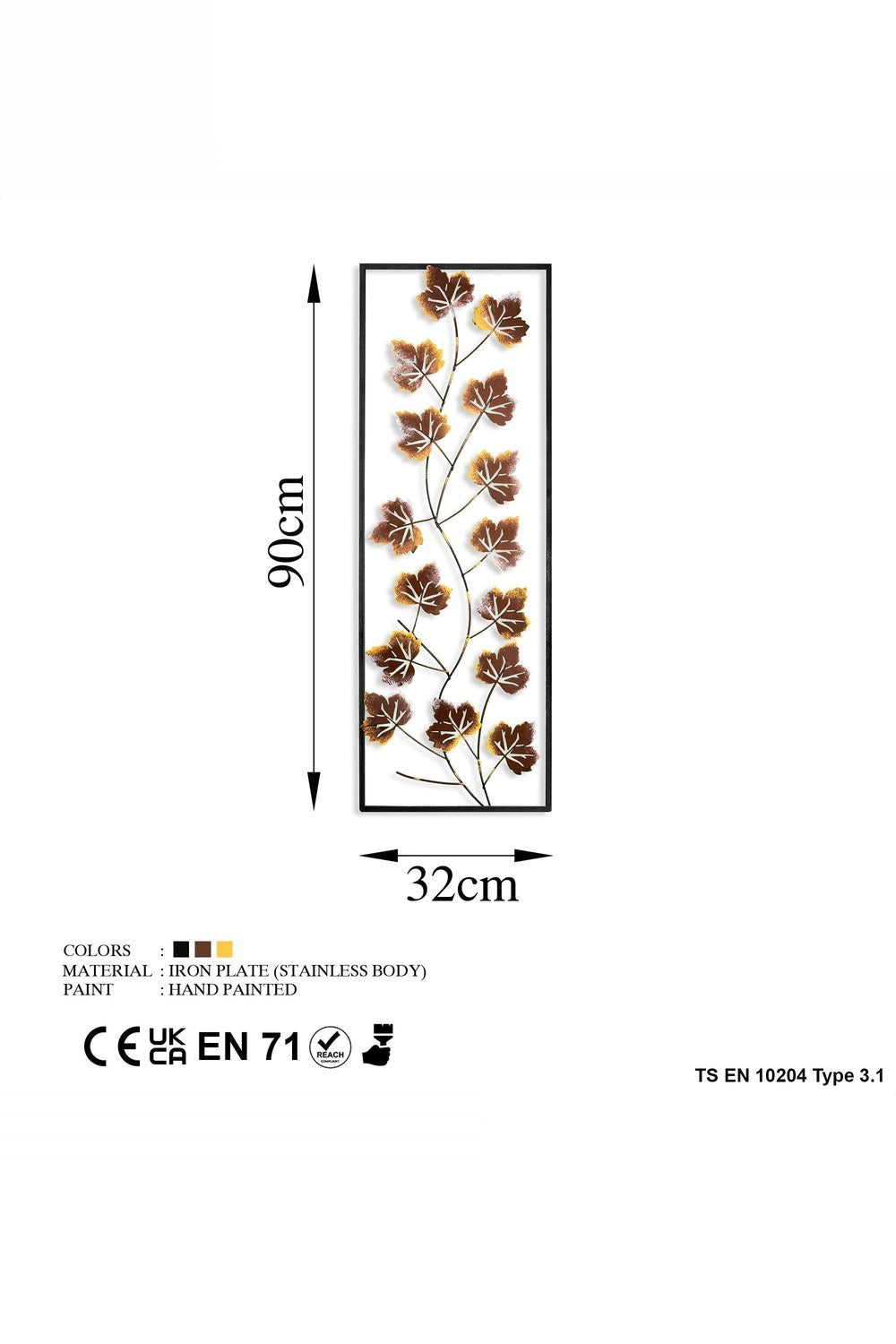 Bys-097-B Dekoratif Metal Duvar Tablosu - 6
