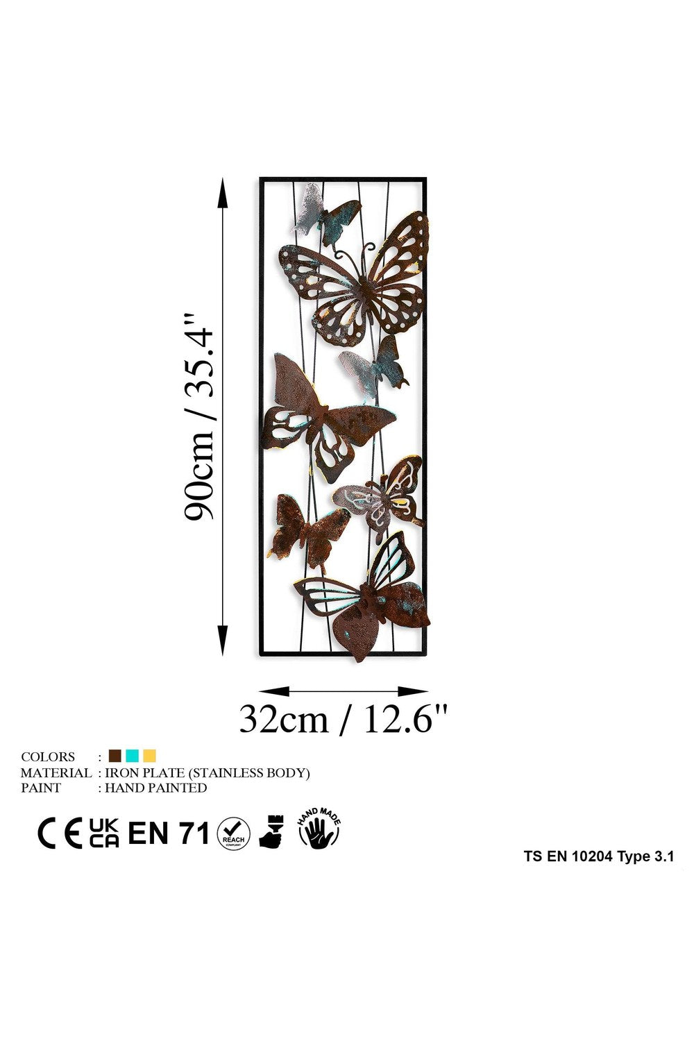 Bys-028-B Dekoratif Metal Duvar Tablosu - 6