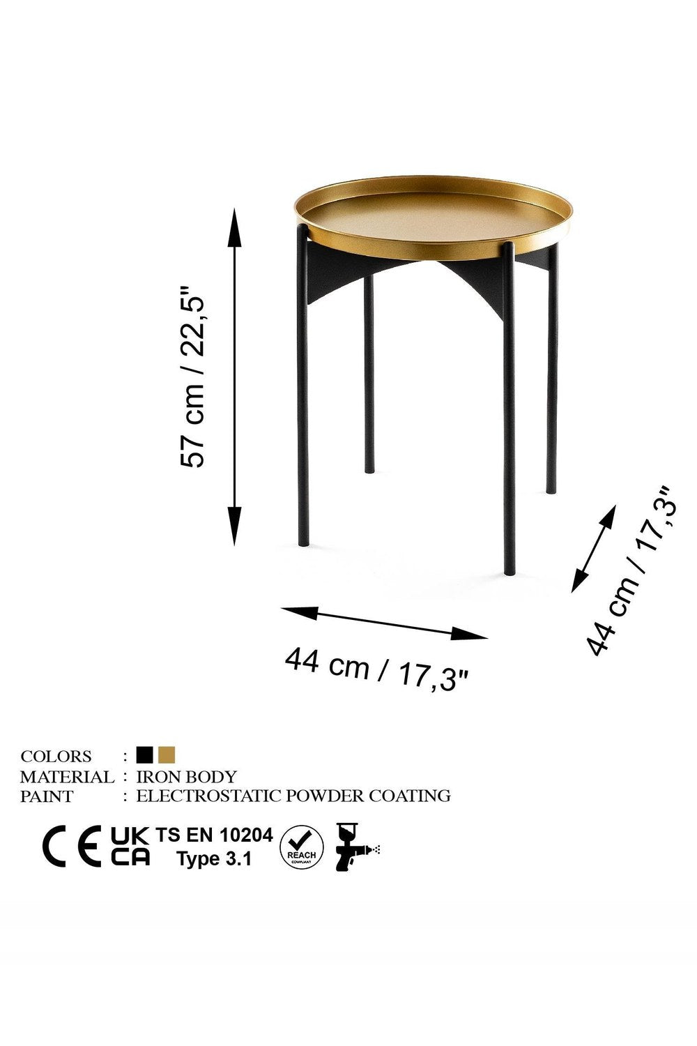 Shb-002 Dekoratif Metal Sehpa - 5