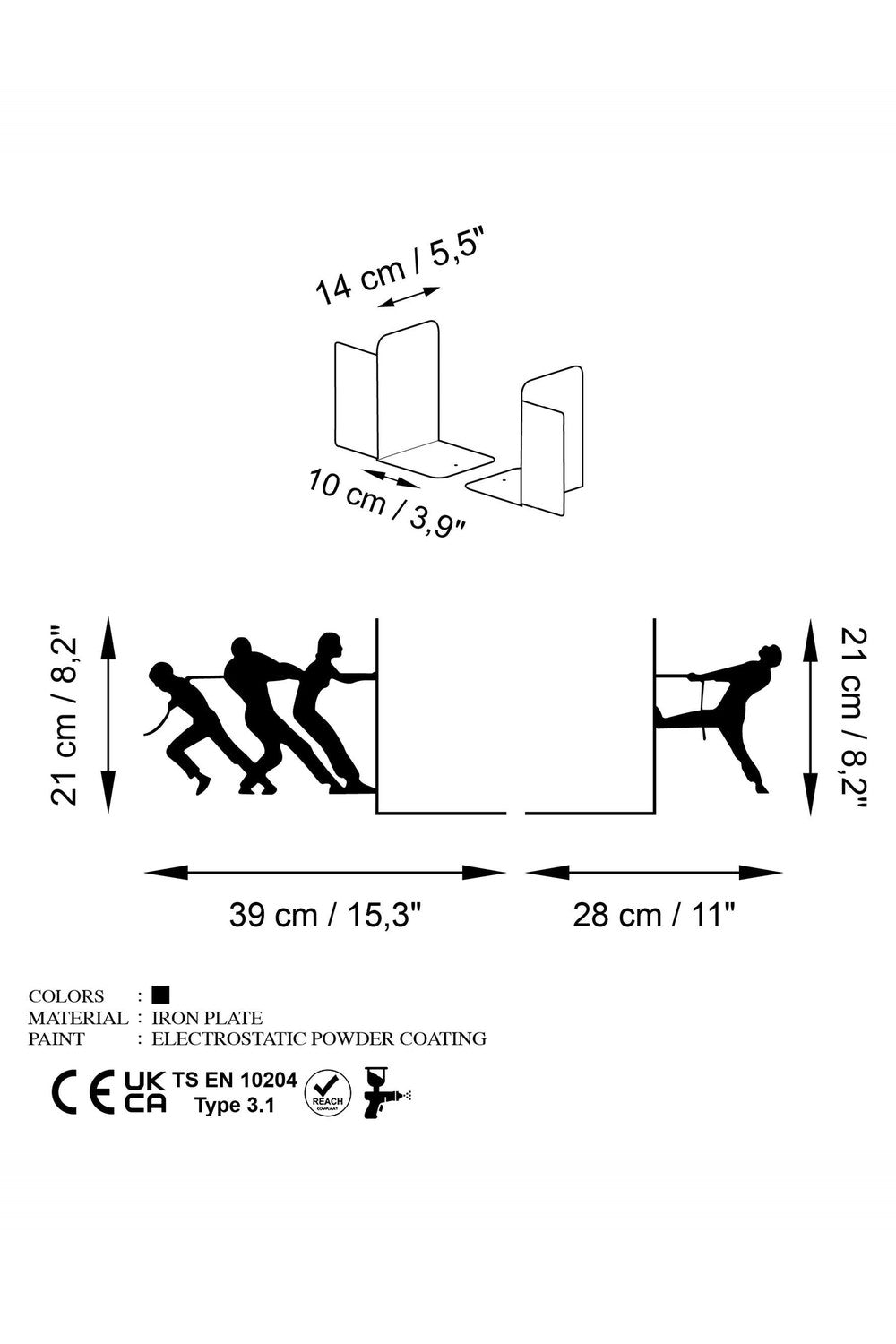 Kt-041 Dekoratif Metal Kitap Tutucu - 3
