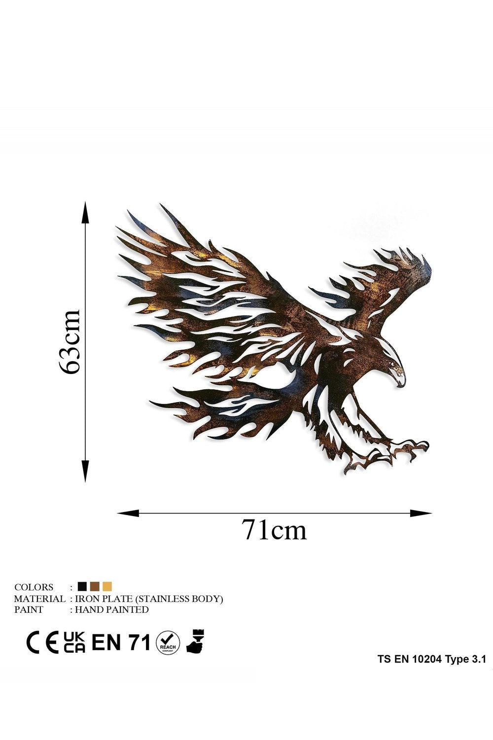 Bys-099-B Dekoratif Metal Duvar Tablosu - 6
