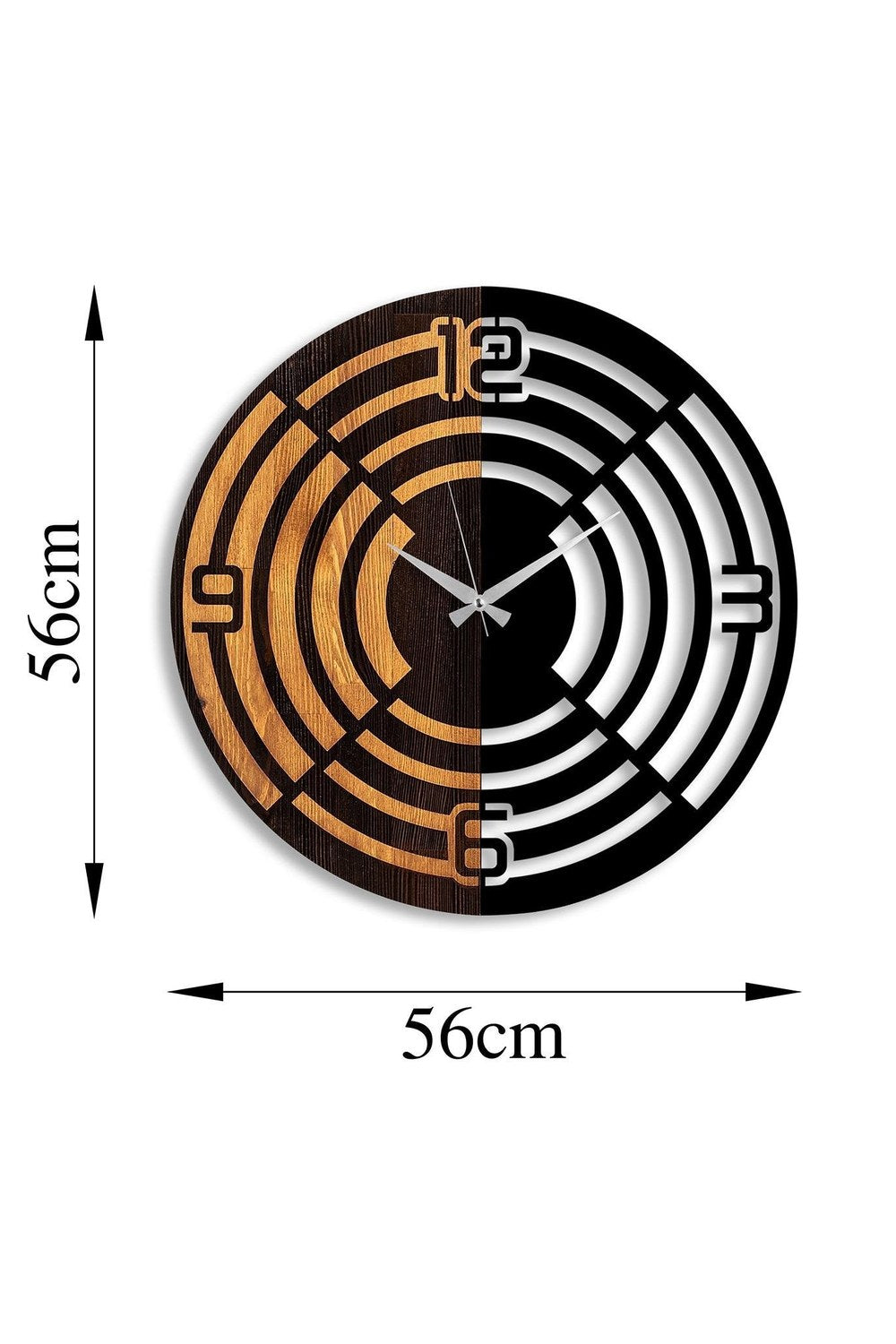 Mas-060 Dekoratif Ahşap Metal Duvar Saati - 6