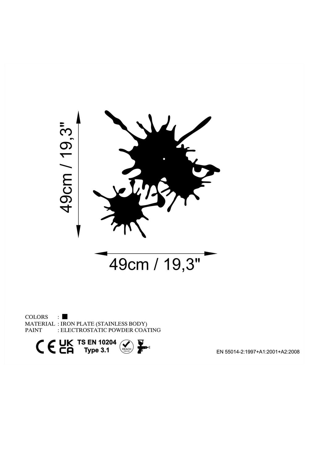 Watch-060 Dekoratif Metal Duvar Saati - 5