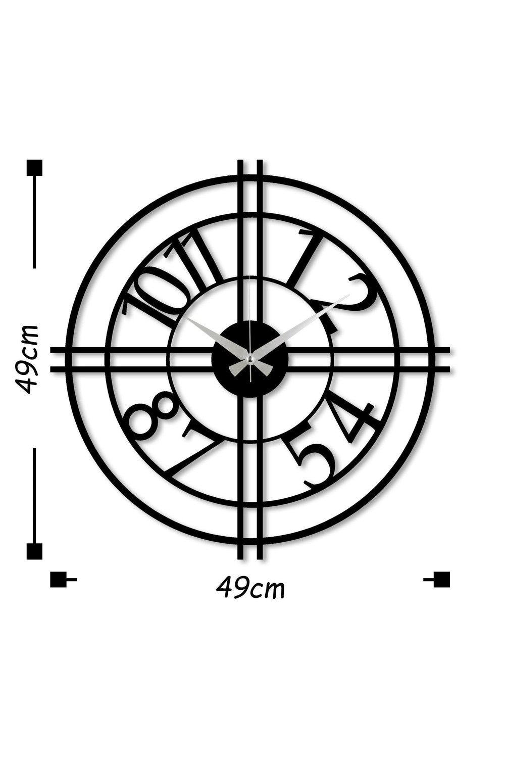 Watch-033 Dekoratif Metal Duvar Saati - 2