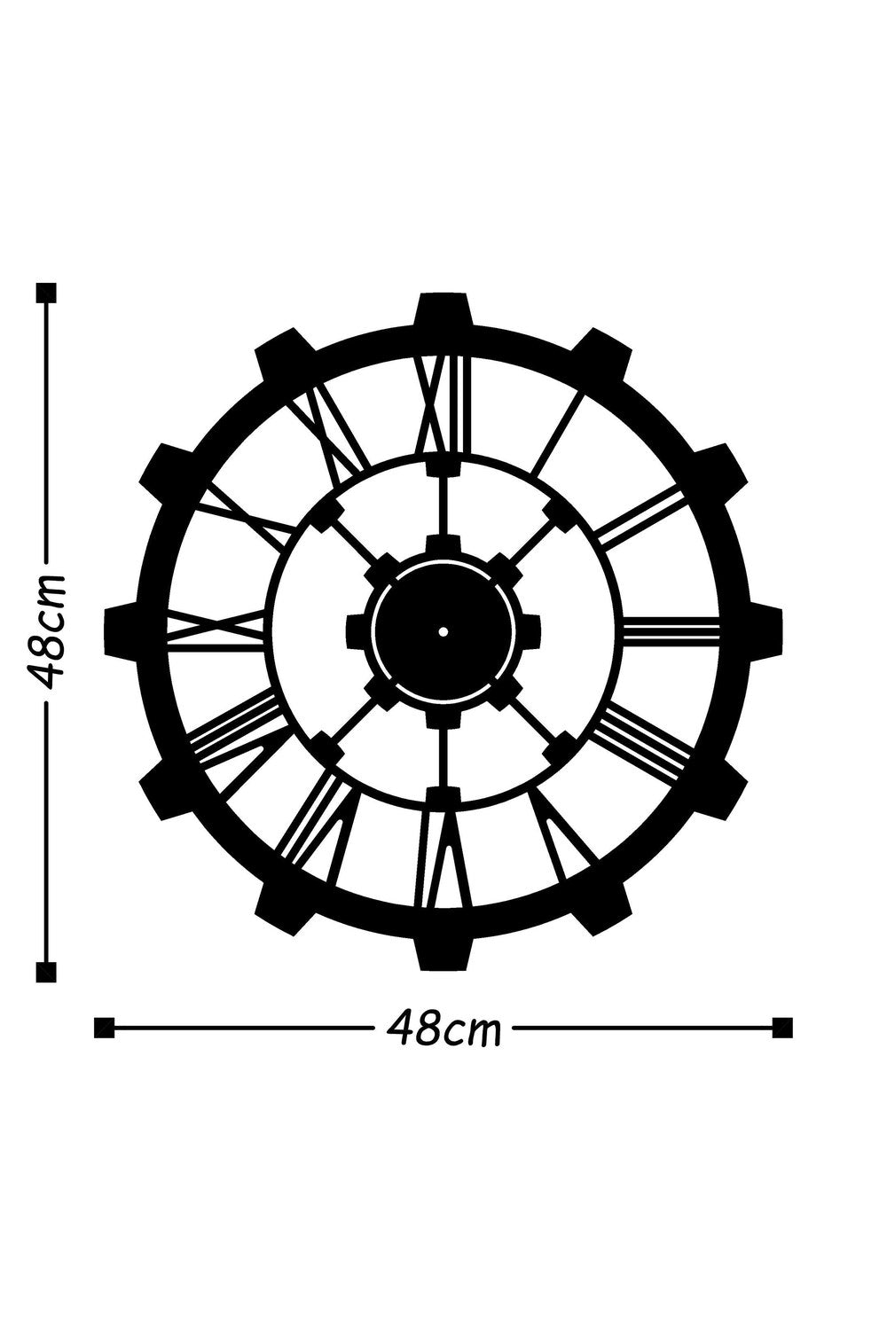 Watch-016 Dekoratif Metal Duvar Saati - 2