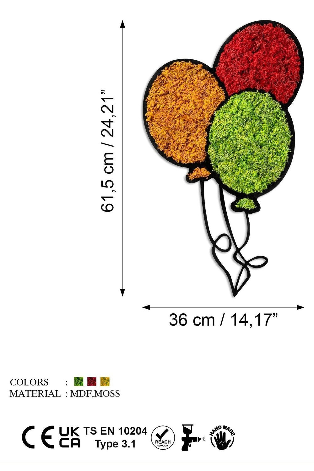 Yns-025 Dekoratif Yosun Duvar Tablosu - 5
