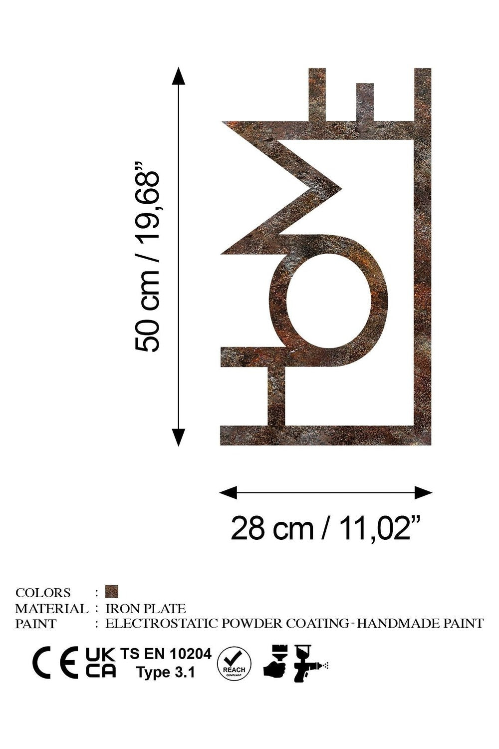 Bys-168 Dekoratif Metal Duvar Tablosu - 6