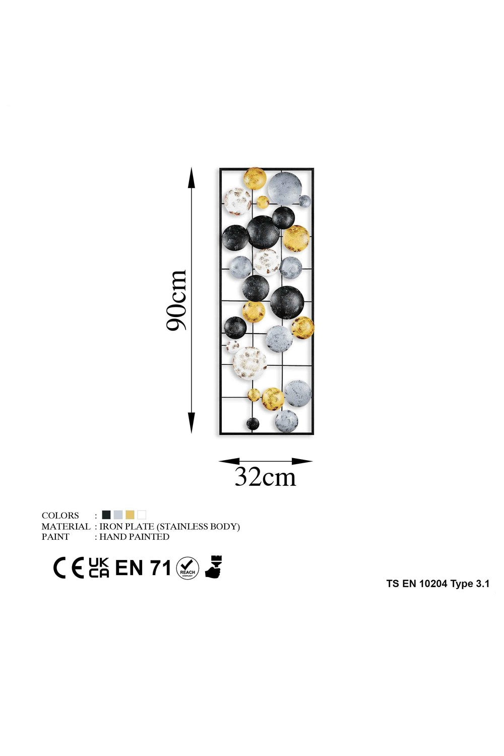 Bys-120-B Dekoratif Metal Duvar Tablosu - 6
