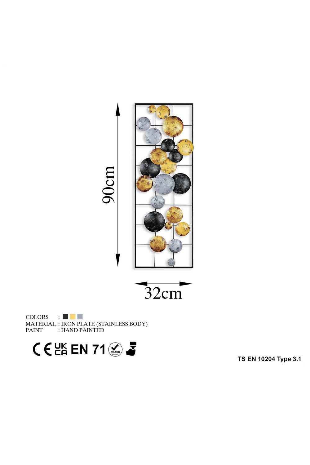 Bys-119-B Dekoratif Metal Duvar Tablosu - 6