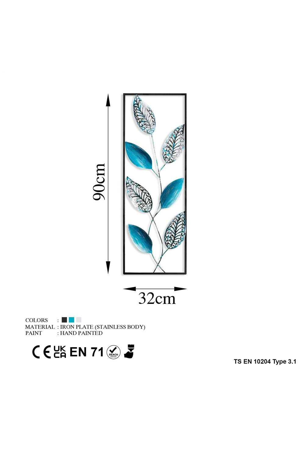 Bys-106-A Dekoratif Metal Duvar Tablosu - 6