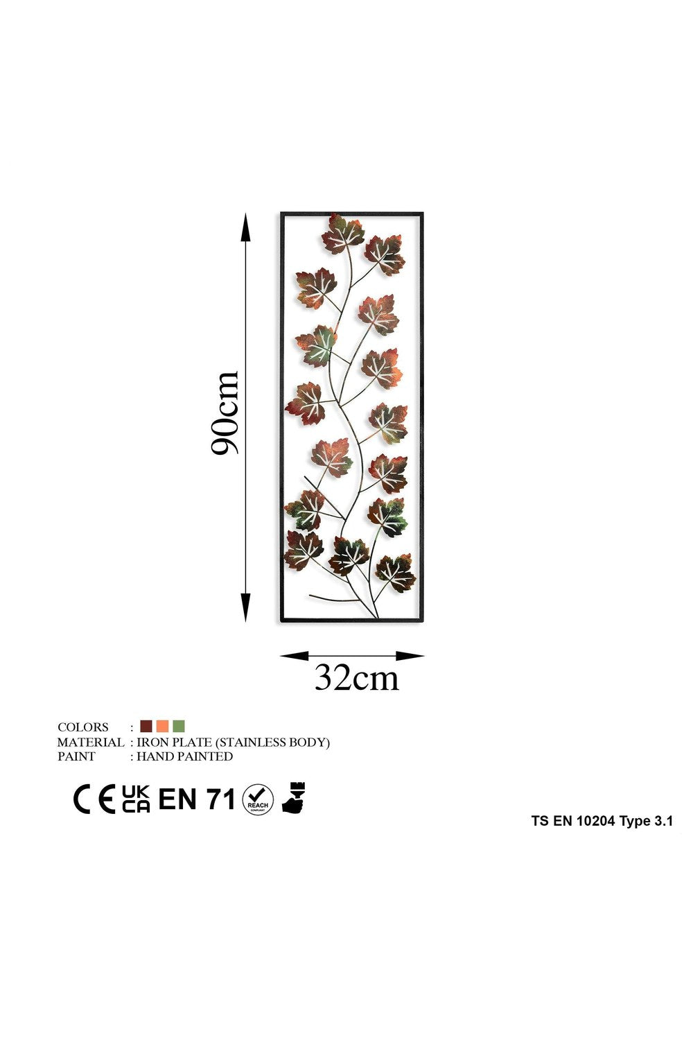 Bys-097-A Dekoratif Metal Duvar Tablosu - 6