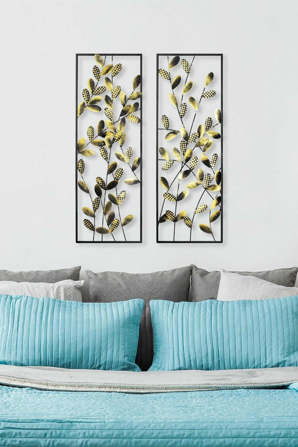 Bys-094-A Dekoratif 2'li Metal Duvar Tablosu - 2