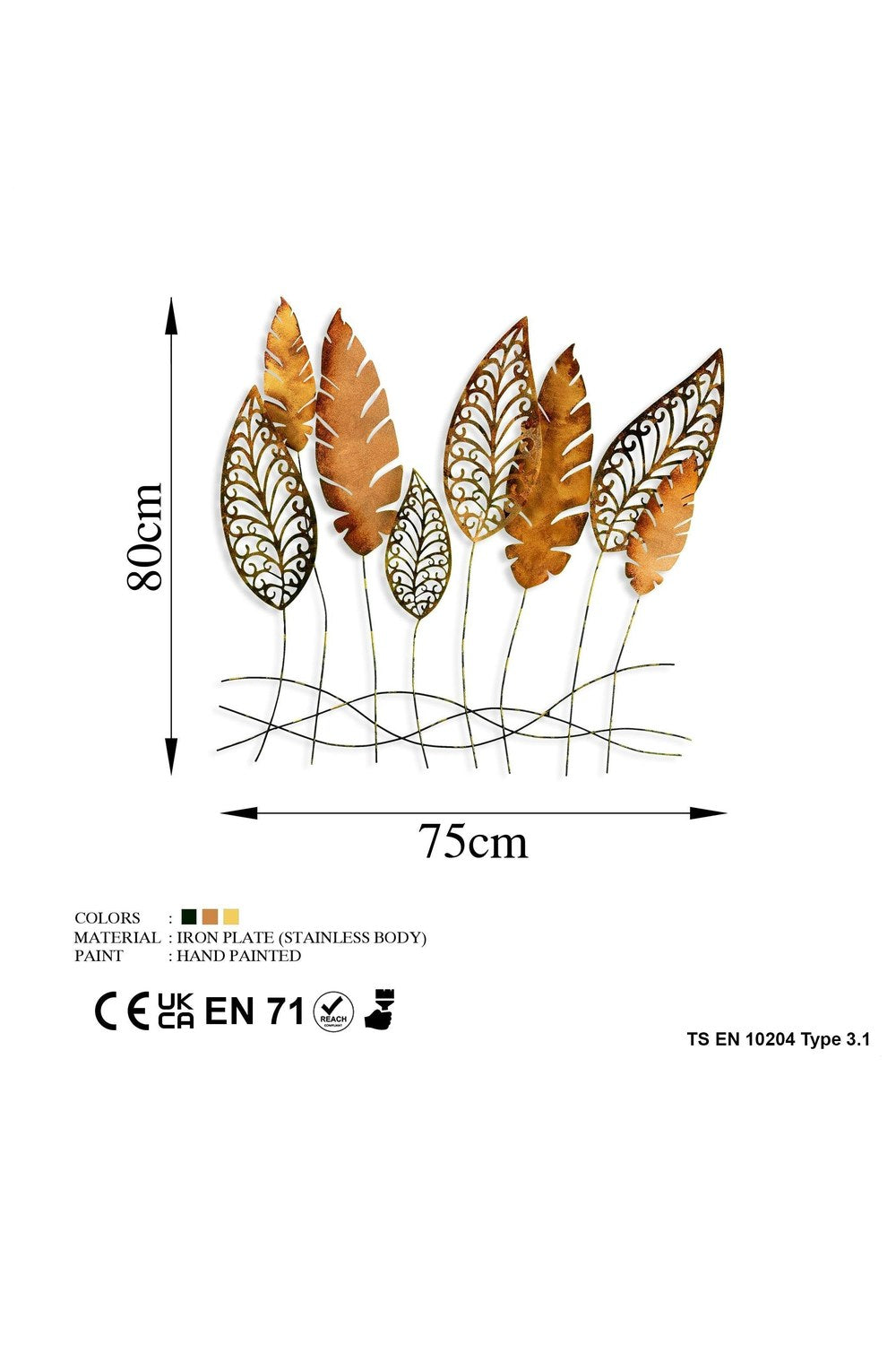 Bys-038-B Dekoratif Metal Duvar Tablosu - 6