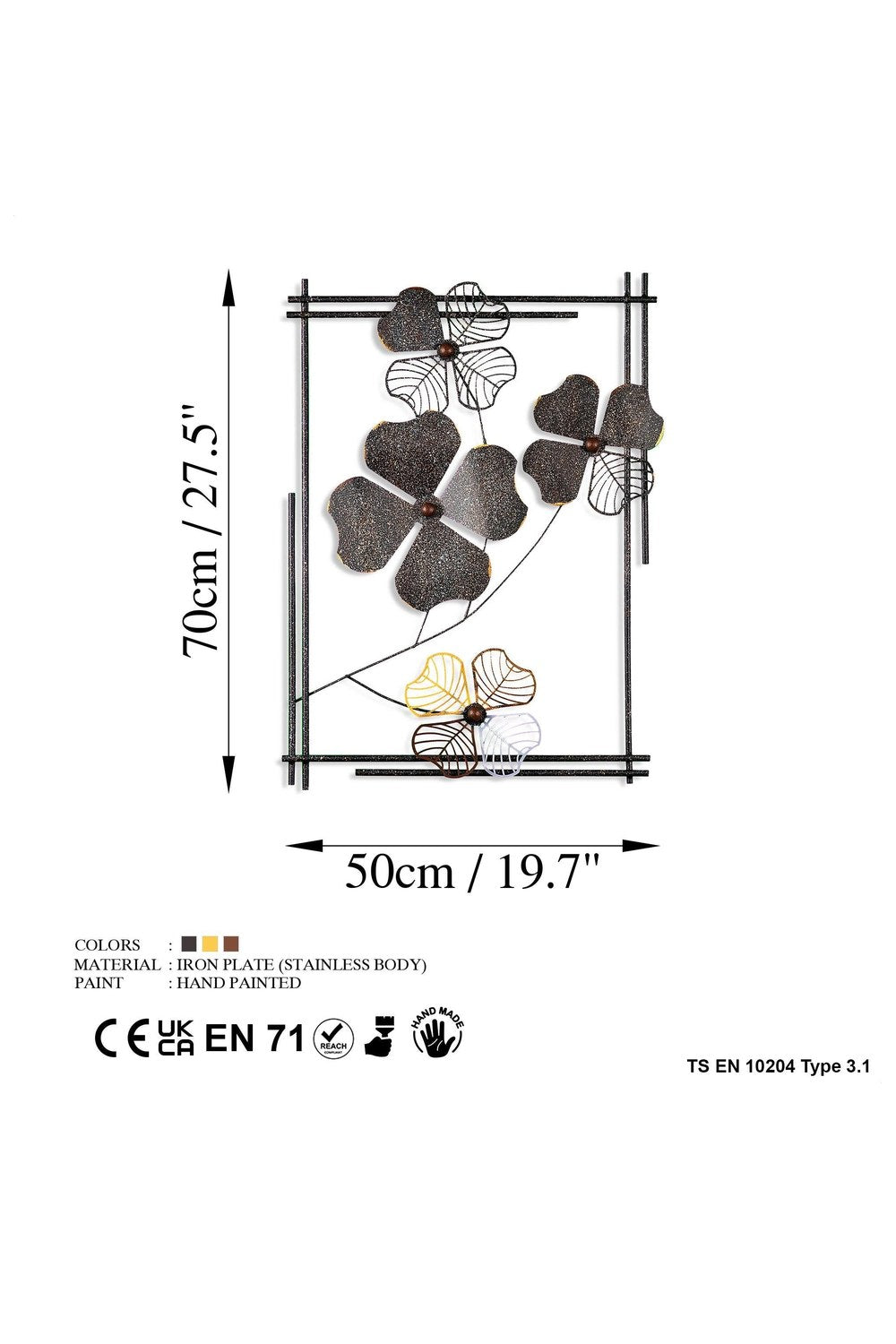 Bys-004-A Dekoratif Metal Duvar Tablosu - 6