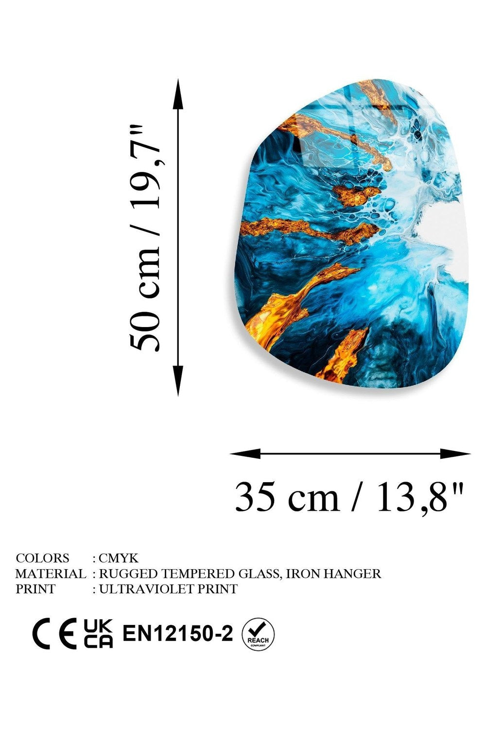 Uv-1104 Baskılı Cam Amorf Duvar Tablosu - 5