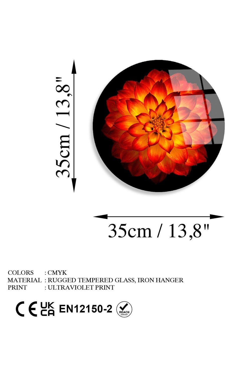 Uv-1156 Baskılı Cam Yuvarlak Duvar Tablosu - 5